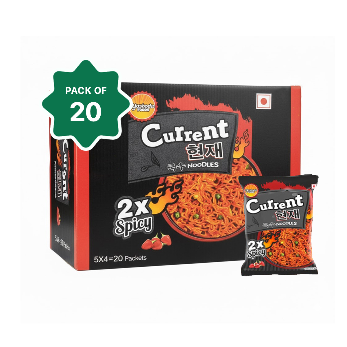 Current 2x Spicy Noodles (100gm) - 20pcs