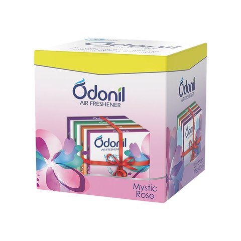 Odonil Bathroom Air Freshener Blocks - Mixed Fragrances (4 x 48 g) - Pack of 4 - 288g