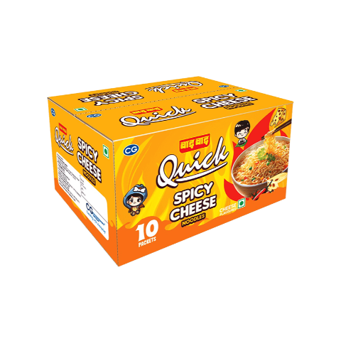 Wai Wai Quick Spicy Cheese Noodles 100GM - 10pcs