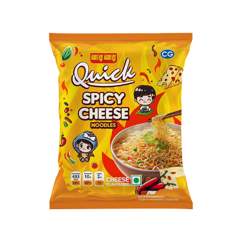 Wai Wai Quick Spicy Cheese Noodles 100GM - 1pcs