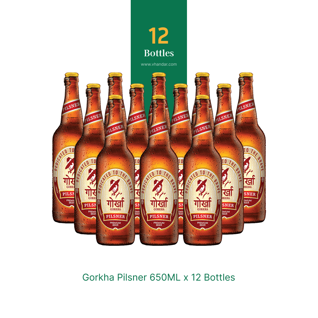 Gorkha Pilsner Bottle Big (650ml) - 12pcs
