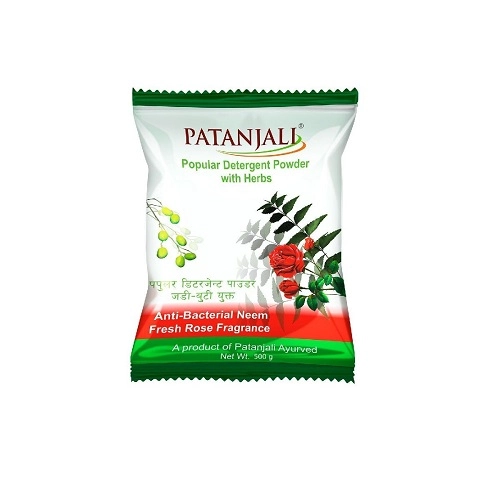Patanjali Popular Detergent Powder (500gm) - 1pcs
