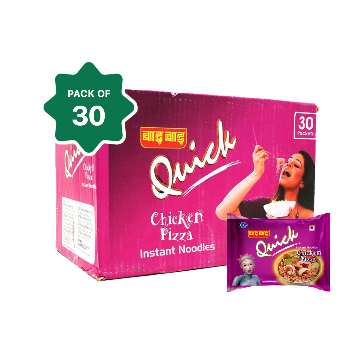 Wai Wai Quick Chicken Pizza (60gm) - 30pcs