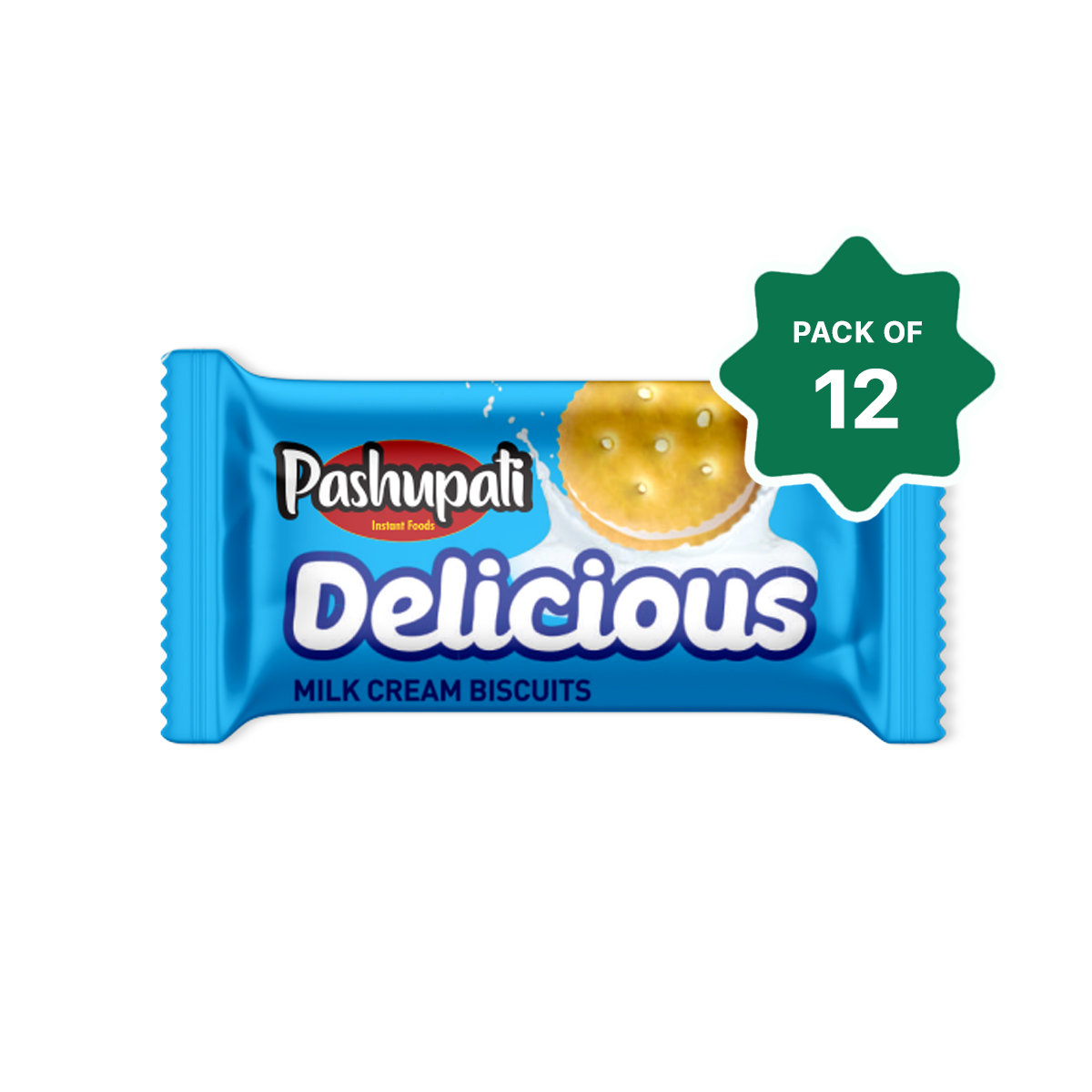 Pashupati Delicious Milk Cream Biscuits - 12pcs