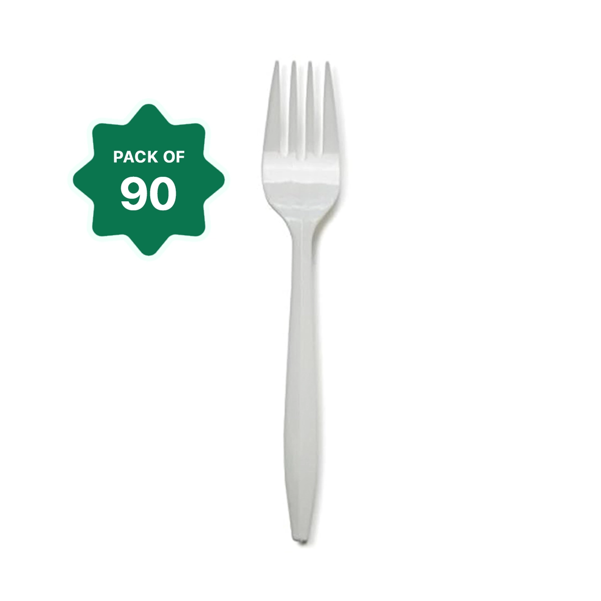 Disposable Plastic Fork Spoon (Kata Chamcha) - 90pcs