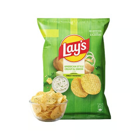 Lay's American Style Cream & Onion Potato Chips - 74g
