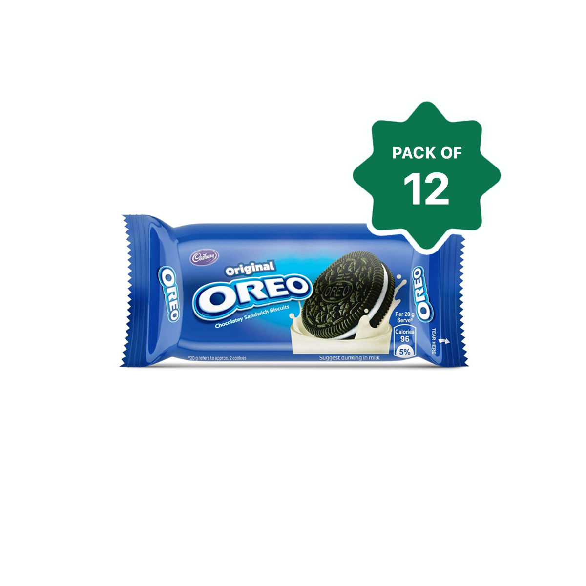 Cadbury Oreo Original Vanilla Sandwich Cream Biscuits (28.75g) - 12pcs