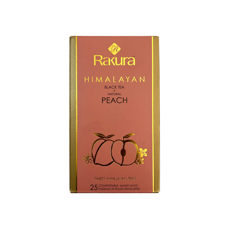 Rakura Himalayan Black & Natural Peach Green Tea - 25Bags
