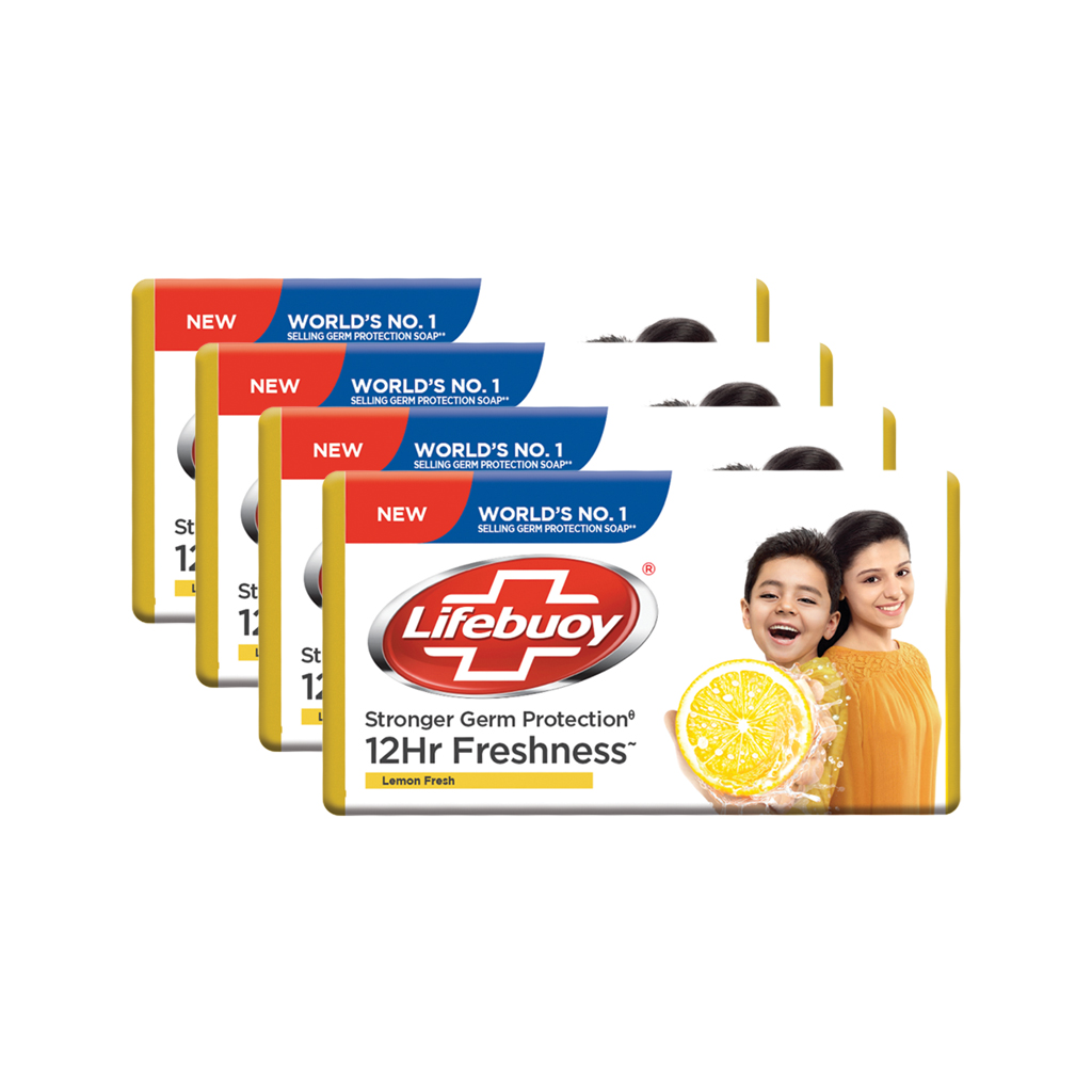Lifebuoy Lemon Fresh Soap Bar (100g) - 4pcs