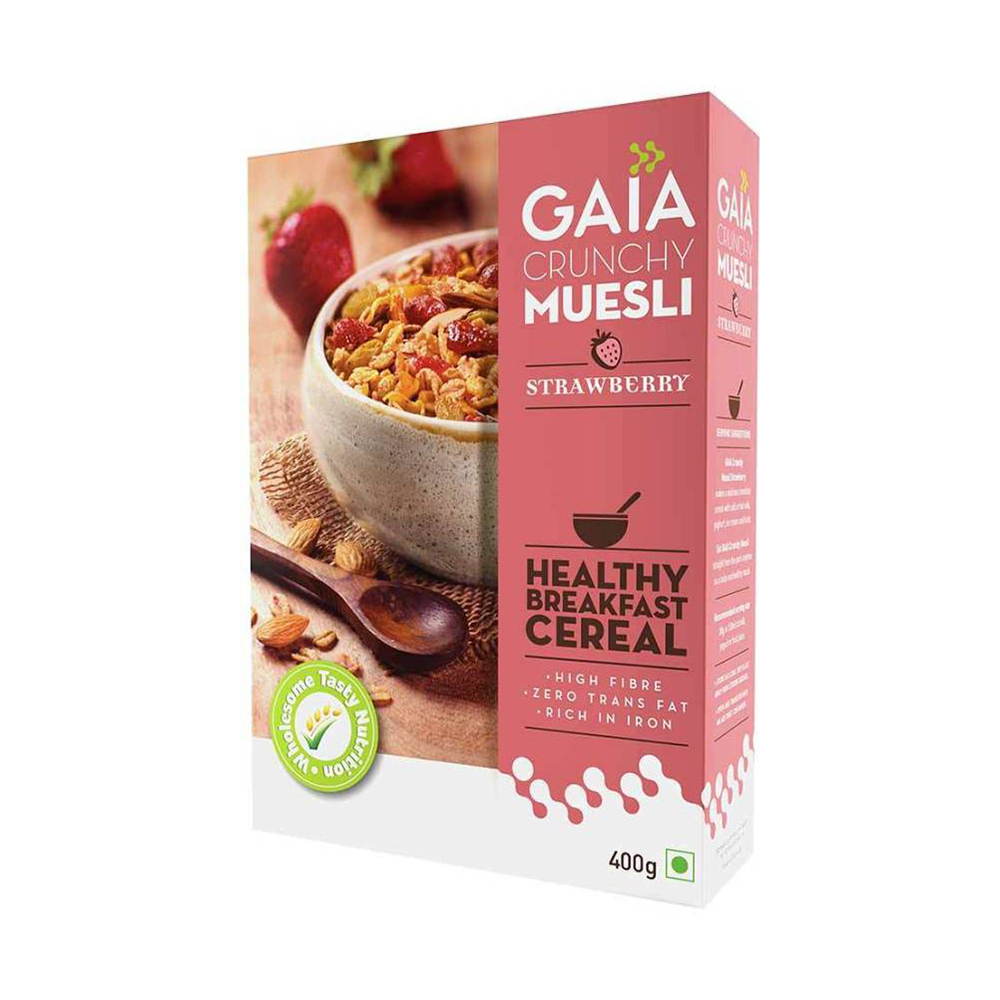 Gaia Crunchy Muesli Strawberry - 400g