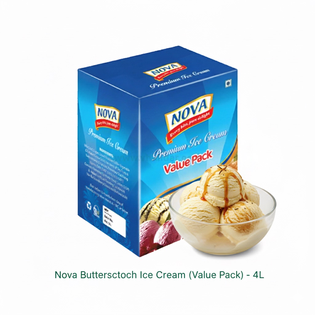 Nova Butterscotch Ice Cream (Value Pack) - 4l