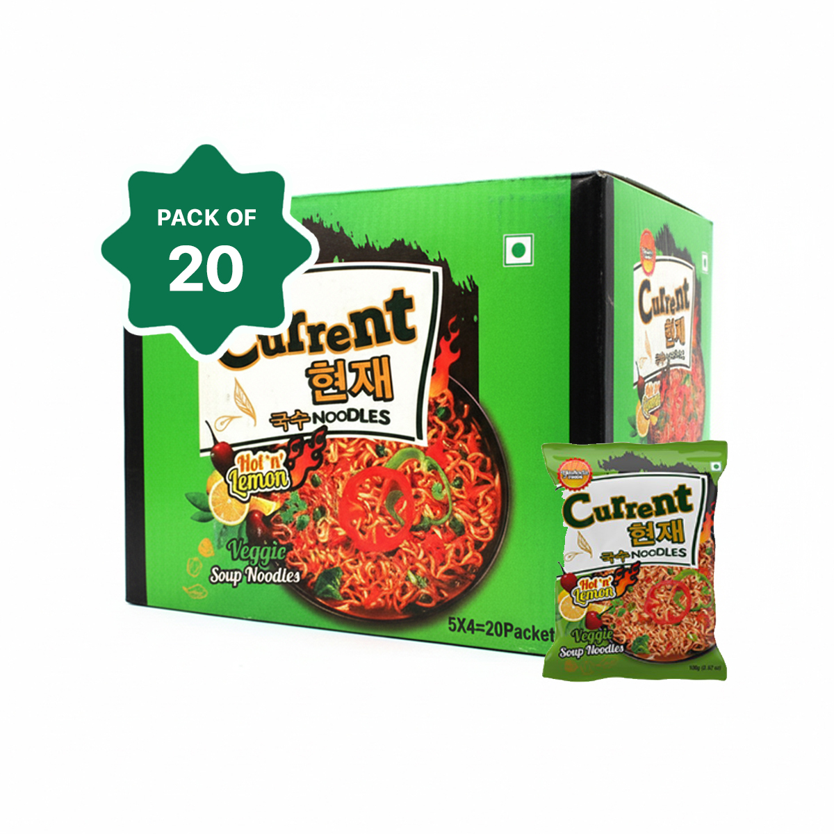 Current Hot and Lemon Veg Noodles (100gm) - 20pcs