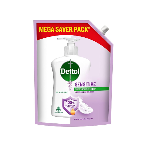 Dettol Sensitive Hand Wash Refill Pouch - 1.35l