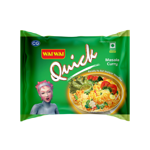 Wai Wai Quick Masala Curry Veg Noodles (60gm) - 1pcs