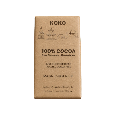 KOKO 100% Cocoa Dark Chocolate - 55g