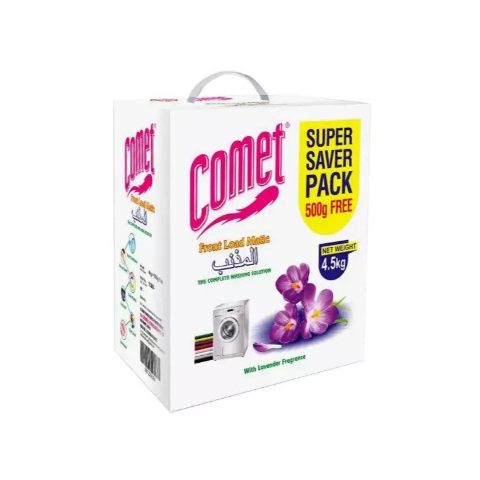 Comet Front Load Matic Detergent Washing Powder, 4kg + 500gm Free - 100kg
