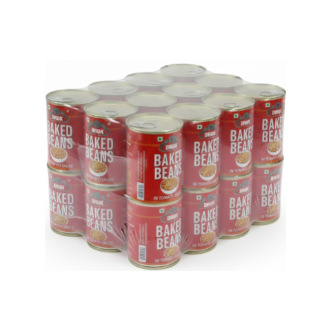 Druk Baked Beans In Tomato Sauce (450gm) - 24pcs